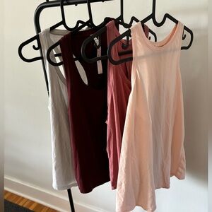 Lot of 4 Lululemon Tank Tops neutral colours! Love Tanks